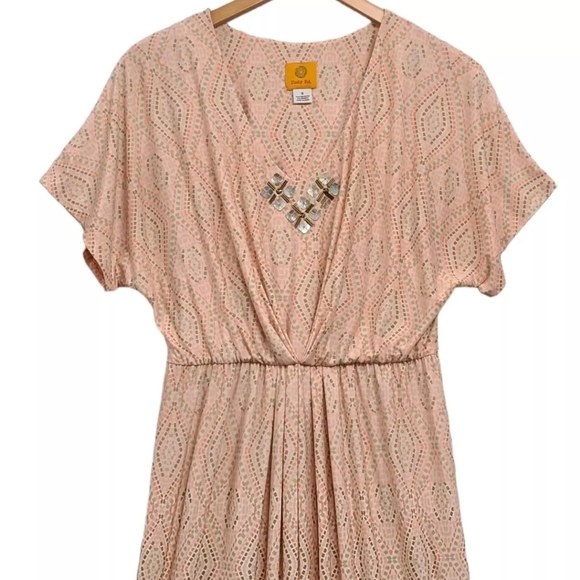 Ruby Rd Women's Maxi Dress Multi-color Embellished V-neckline Dolman Sleeves sz - Picture 3 of 9